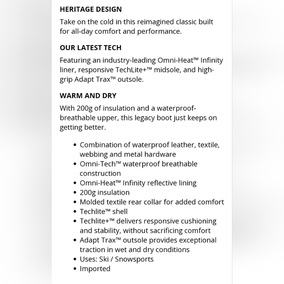 Columbia Bugaboot Celsius Omni-Heat Infinity Hiking Boots Size 14 - Picture 12 of 12